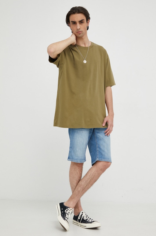 Levi's t-shirt bawełniany 36254.0017 zielony AW22