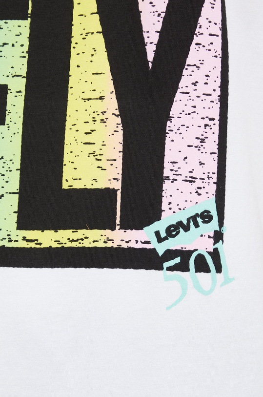 Βαμβακερό μπλουζάκι Levi's 87373.0036 λευκό