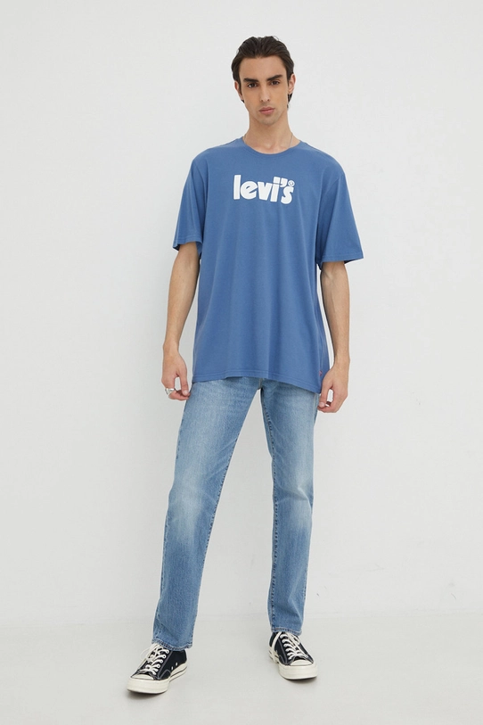 Levi's t-shirt bawełniany 16143.0142 niebieski AW22