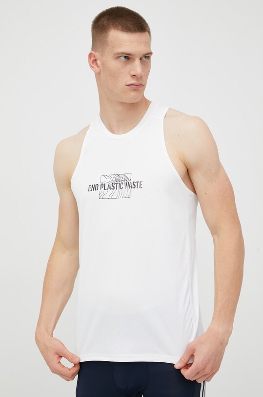 adidas Performance t-shirt do biegania Run For The Ocean regular biały HA4311