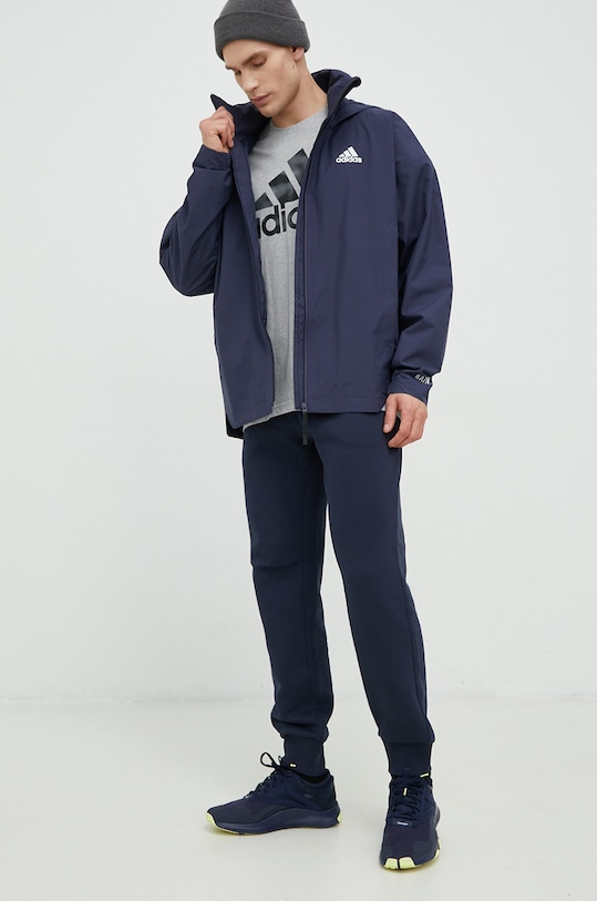 adidas t-shirt bawełniany HL6931 szary AW22