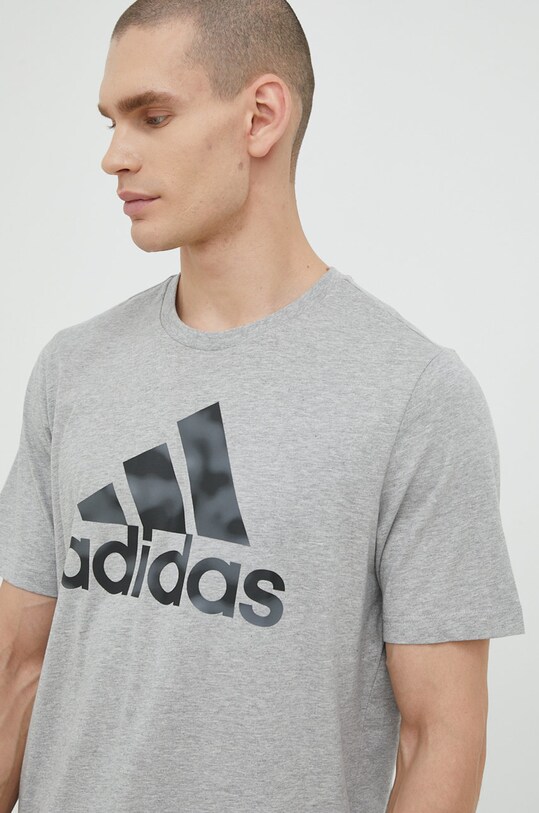 adidas t-shirt bawełniany szary HL6931