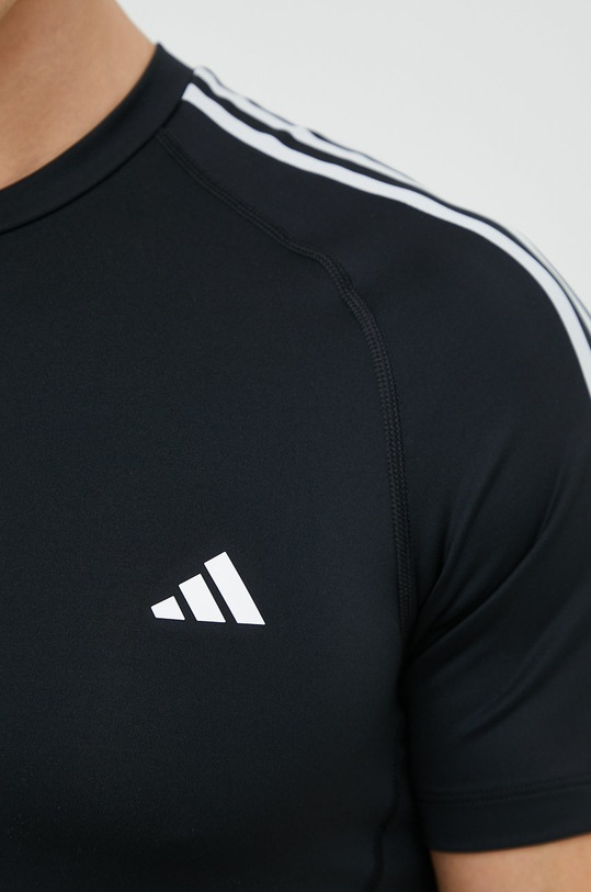 Μπλουζάκι προπόνησης adidas Performance Techfit 3-stripes Techfit 3-Stripes HD3525 μαύρο