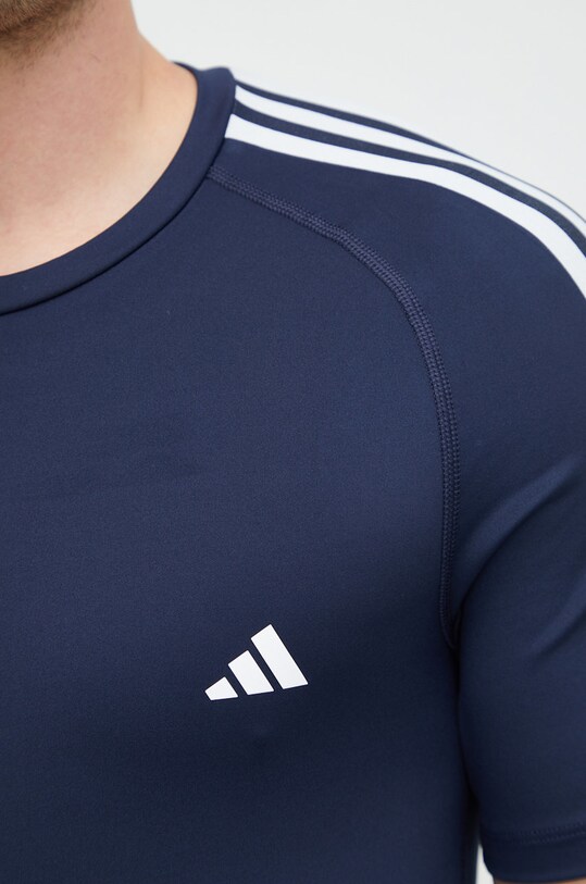 adidas Performance tricou de antrenament Techfit 3-stripes HJ9911 bleumarin