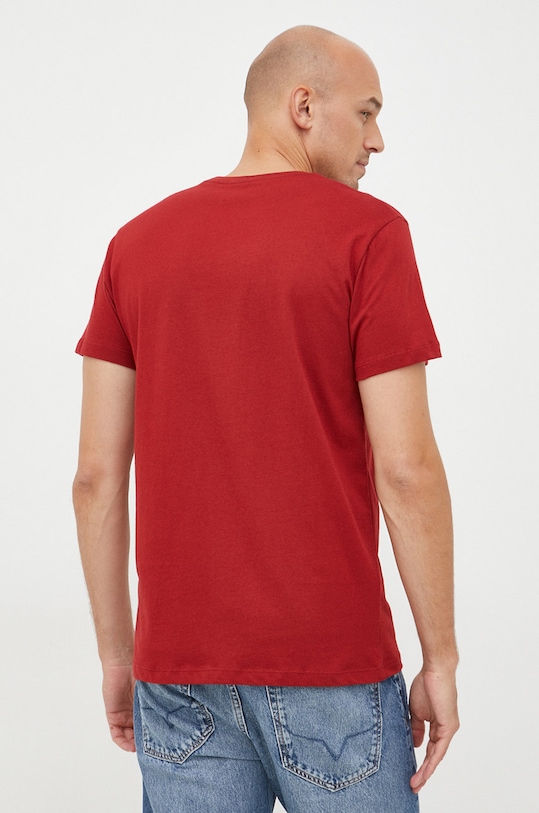 Odzież Pepe Jeans t-shirt bawełniany PM508208.286 bordowy