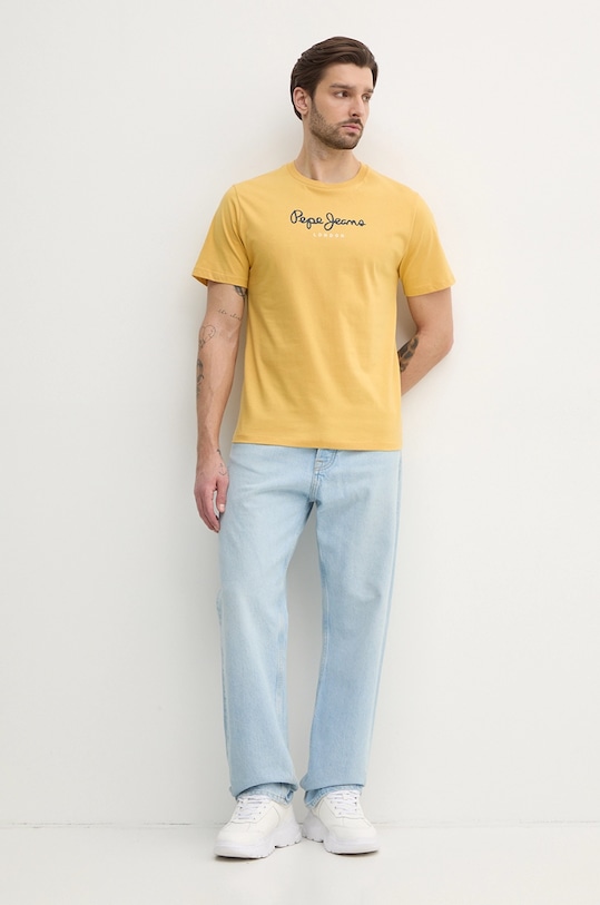 Pepe Jeans t-shirt bawełniany PM508208.097 żółty AW22