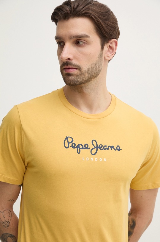 Pepe Jeans t-shirt bawełniany żółty PM508208.097