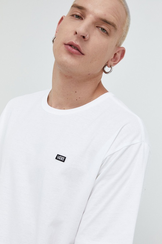 Bavlněné tričko Vans bílá VN0A49R7WHT1