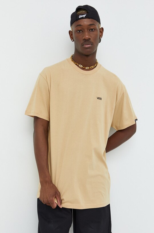Vans t-shirt bawełniany nadruk beżowy VN0A3CZEY971