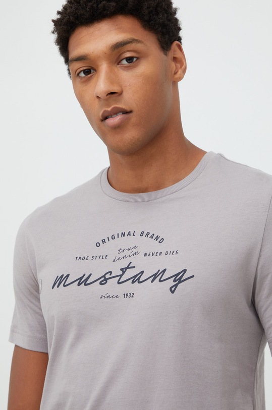 Odzież Mustang t-shirt bawełniany 1012776.4054 szary