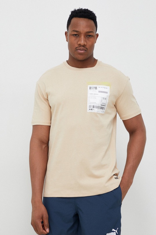 Puma tricou din bumbac bej 536315