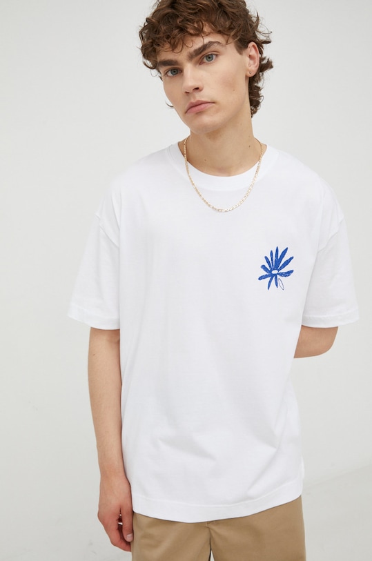 Bavlněné tričko Samsoe Samsoe M22300123 bílá AW22