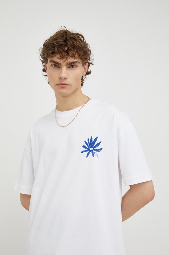 Bavlněné tričko Samsoe Samsoe bílá M22300123