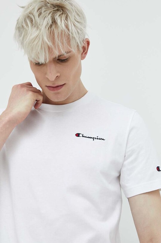 Champion tricou din bumbac 218006 alb