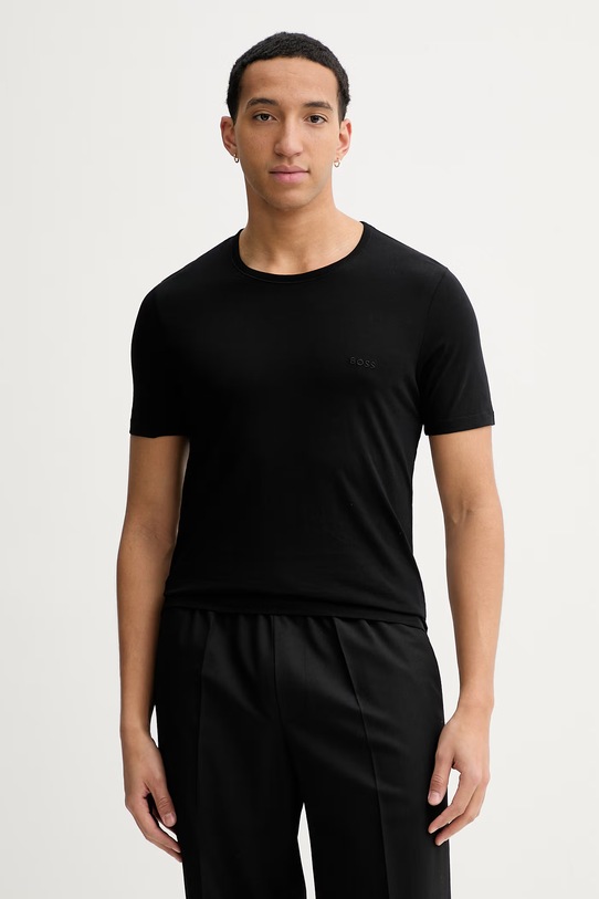 BOSS tricou din bumbac (3-pack) TShirt RN 3P Classic 50475284 negru AA00