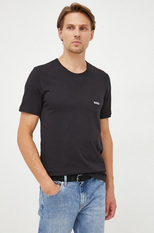 BOSS tricou din bumbac (3-pack) uni multicolor 50475284
