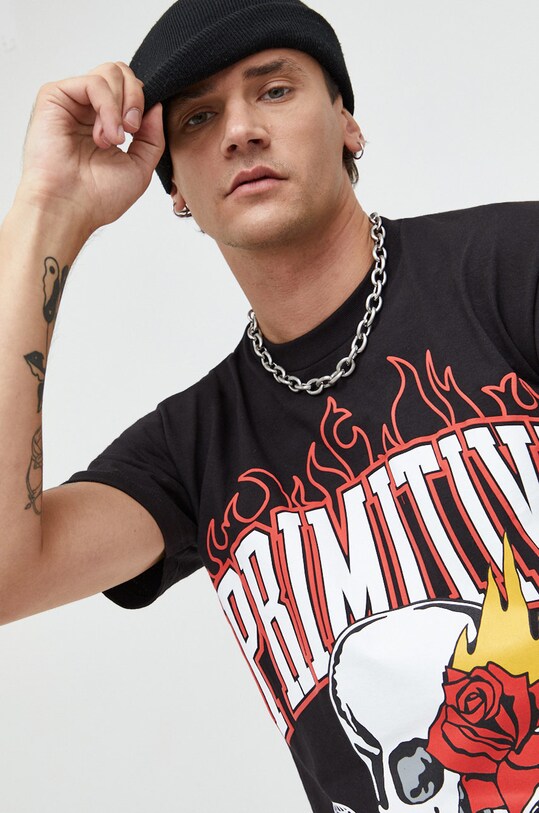 Odzież Primitive t-shirt bawełniany papfa2201.blk czarny