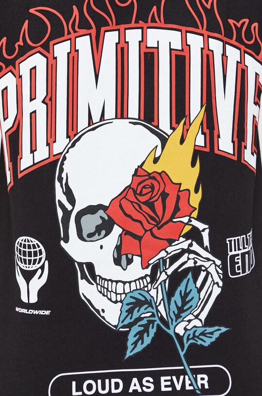 Primitive t-shirt bawełniany czarny papfa2201.blk