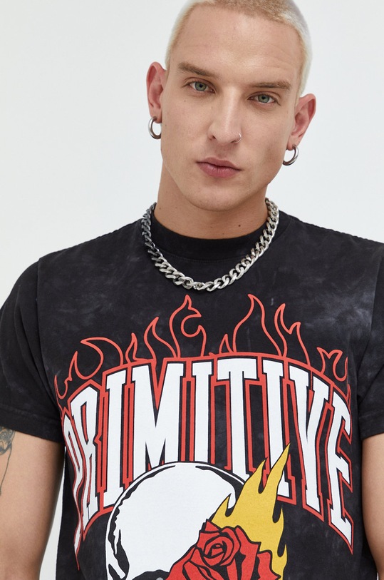 Primitive t-shirt bawełniany czarny papfa2212.blk