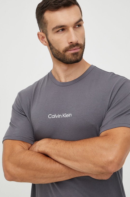 Піжамна футболка Calvin Klein Underwear трикотаж сірий 000NM2170E.9BYY