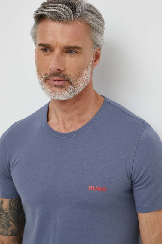 Bavlnené tričko HUGO 3 - pack 3-pak potlač biela 50480088