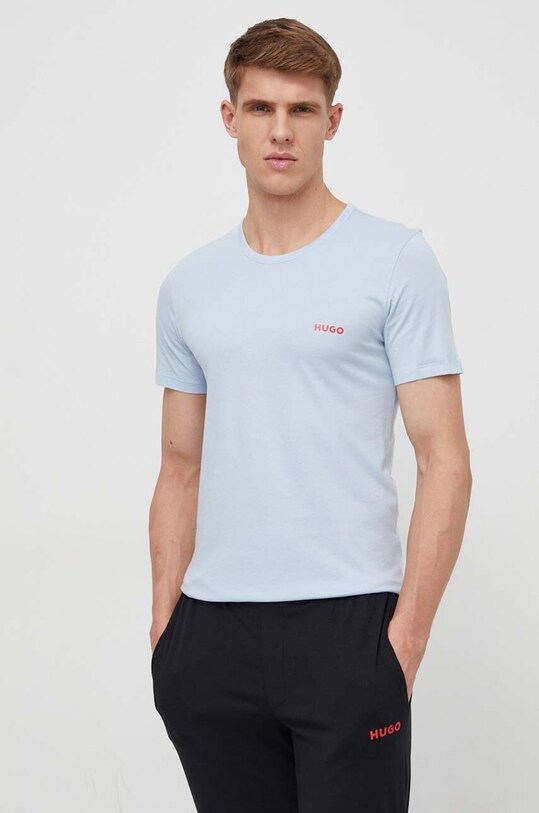 Odzież HUGO t-shirt bawełniany 3 - pack 3-pack 50480088 różowy