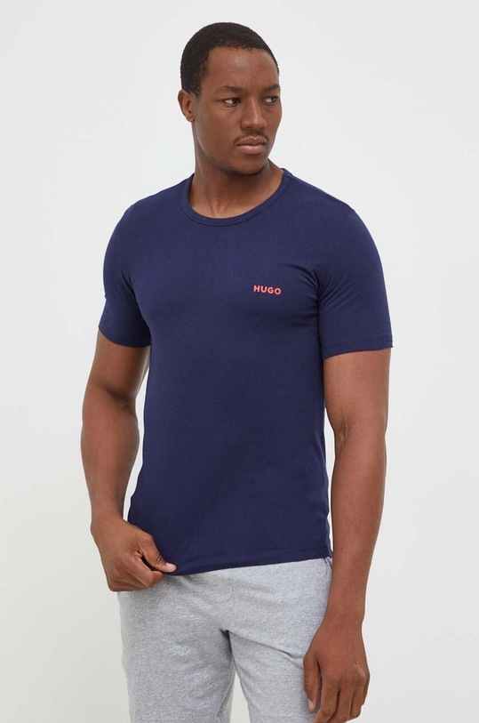 Odzież HUGO t-shirt bawełniany 3-pack 50480088 granatowy