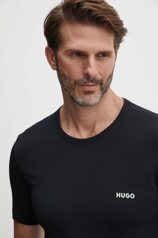 HUGO t-shirt bawełniany 3 - pack 3-pack czarny 50480088