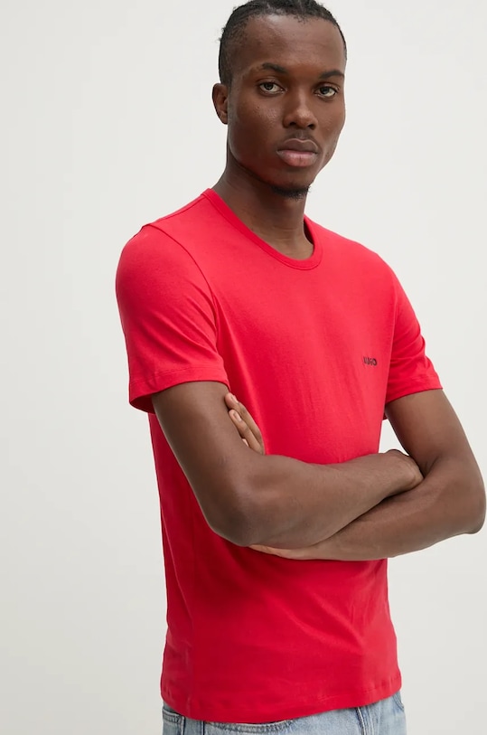 Bavlnené tričko HUGO 3 - pack 3-pak potlač viacfarebná 50480088