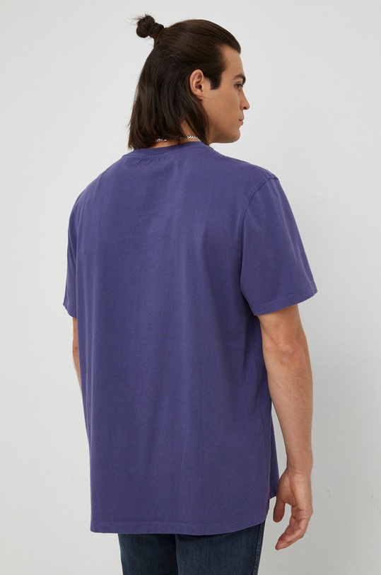 Odzież Wrangler t-shirt bawełniany W7A1DFB51 fioletowy