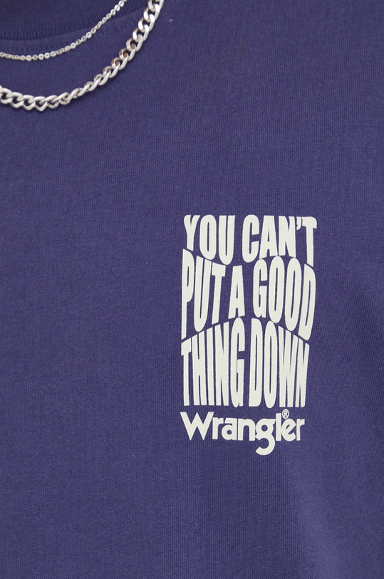 Wrangler t-shirt bawełniany W7A1DFB51 fioletowy