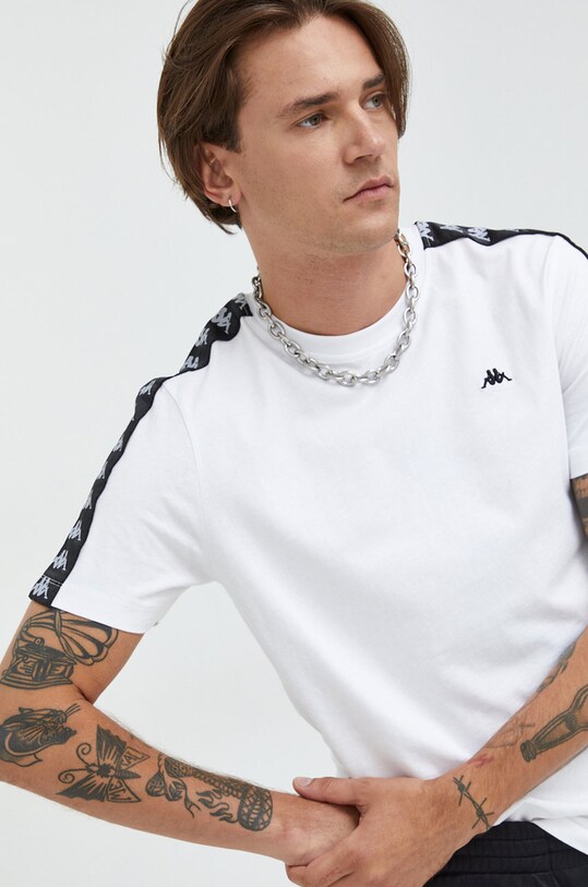 Kappa tricou din bumbac alb 312006