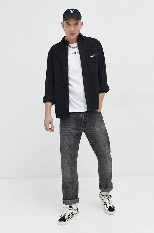 Tommy Jeans t-shirt bawełniany DM0DM14984.9BYY biały SS23