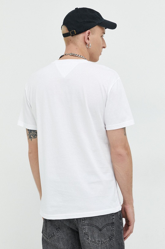 Odzież Tommy Jeans t-shirt bawełniany DM0DM14984.9BYY biały