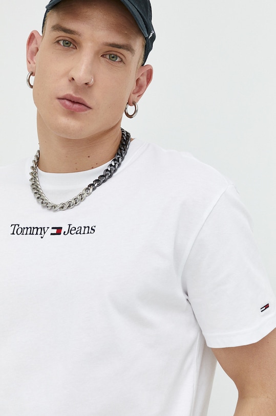 Tommy Jeans t-shirt bawełniany biały DM0DM14984.9BYY
