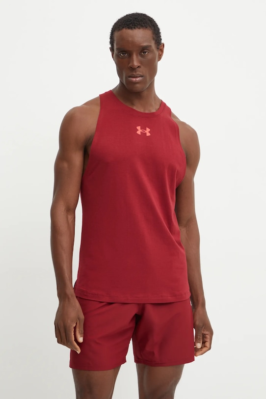 Tričko Under Armour Baseline relaxed burgundské 1361901