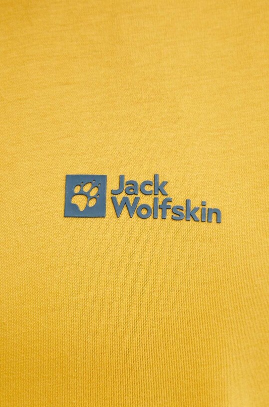 Бавовняна футболка Jack Wolfskin Essential 1808382 жовтий