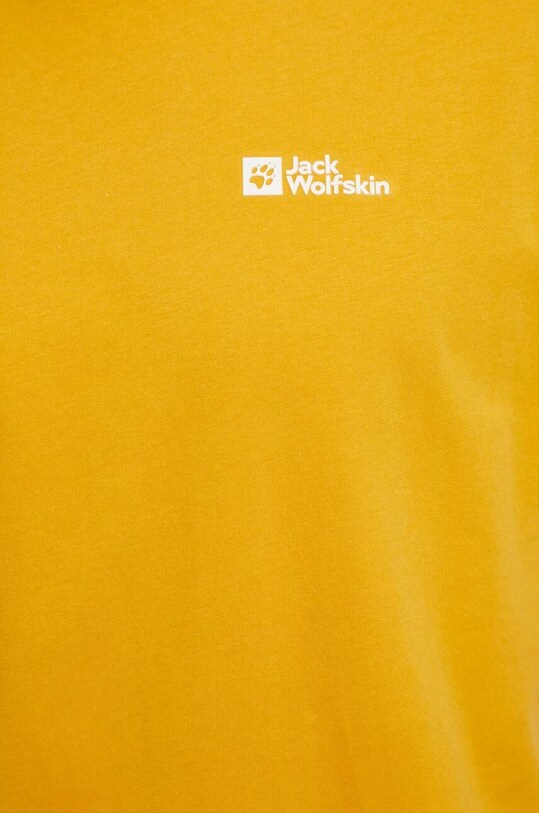 Бавовняна футболка Jack Wolfskin Essential 1808382 жовтий