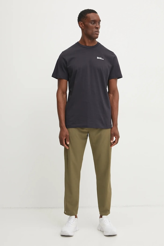 Jack Wolfskin t-shirt bawełniany Essential 1808382 granatowy AW25