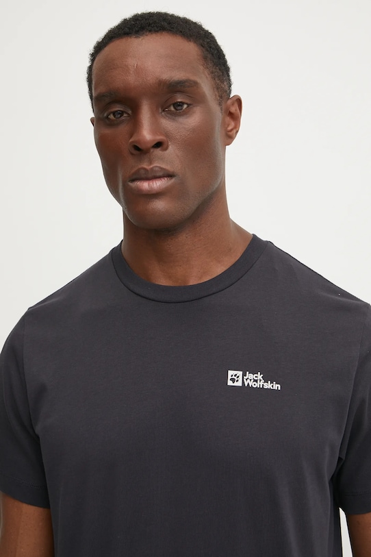 Jack Wolfskin t-shirt bawełniany Essential granatowy 1808382