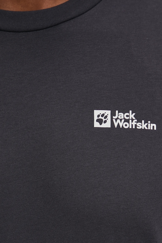 Jack Wolfskin t-shirt bawełniany Essential 1808382 granatowy
