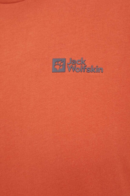 Хлопковая футболка Jack Wolfskin Essential 1808382 красный