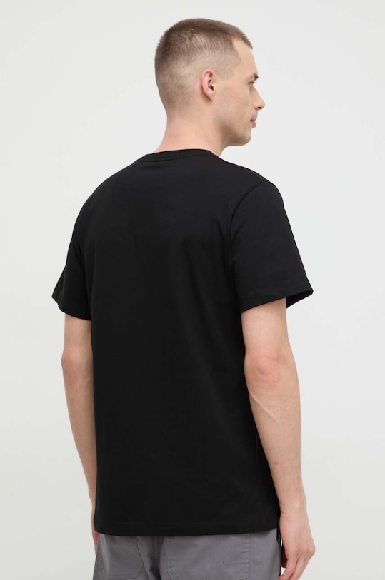 Odzież Jack Wolfskin t-shirt bawełniany Essential 1808382 czarny