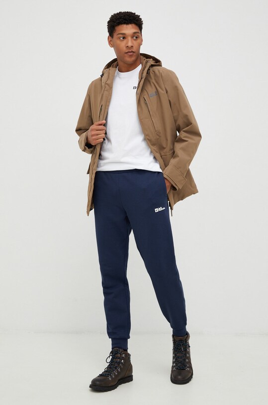 Jack Wolfskin t-shirt bawełniany Essential 1808382 biały AW25