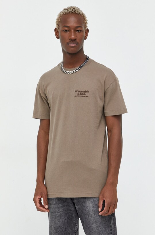 Bavlnené tričko Abercrombie & Fitch relaxed tmavomodrá KI123.3502.200