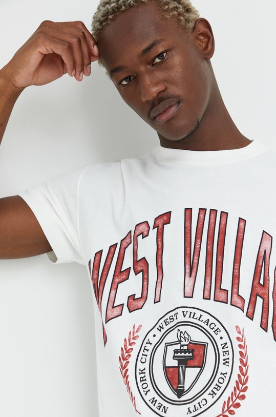 Abercrombie & Fitch t-shirt bawełniany biały KI123.3635.100