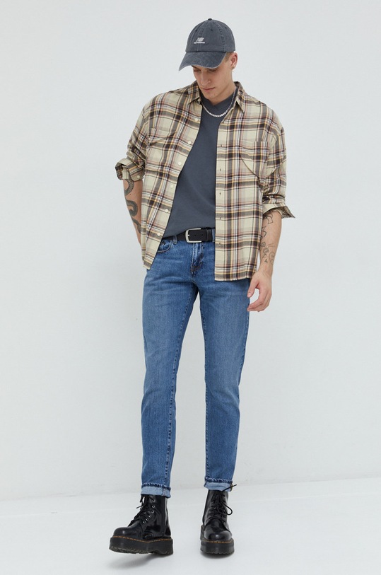 Памучна тениска Hollister Co. KI324.2359.110 сив AW22