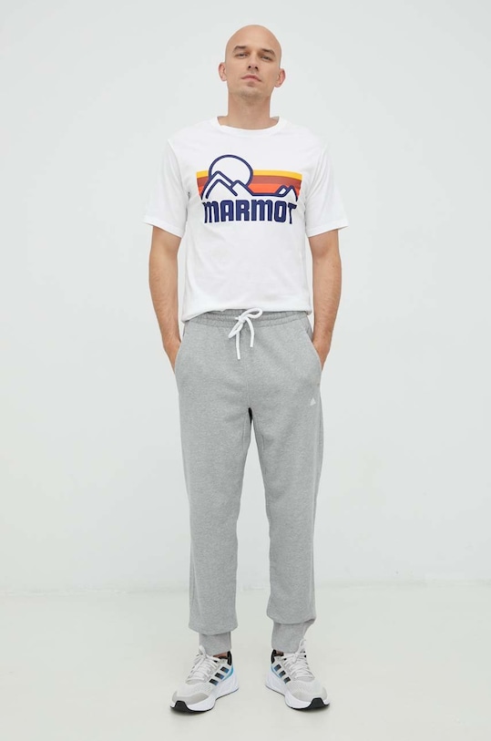 Marmot tricou din bumbac M12561 alb AW22