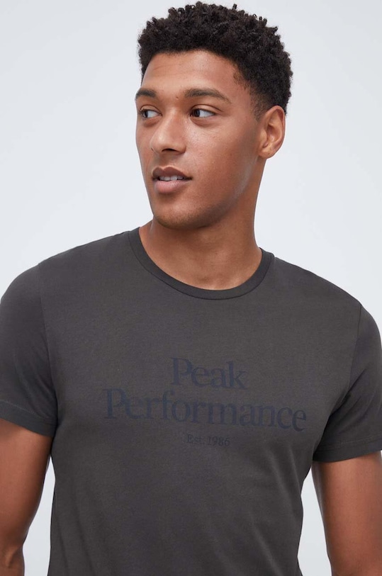 Peak Performance tricou din bumbac verde G77692