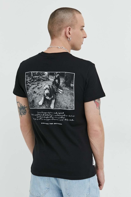 Bombažna kratka majica Unfair Athletics črna UNFR22.125